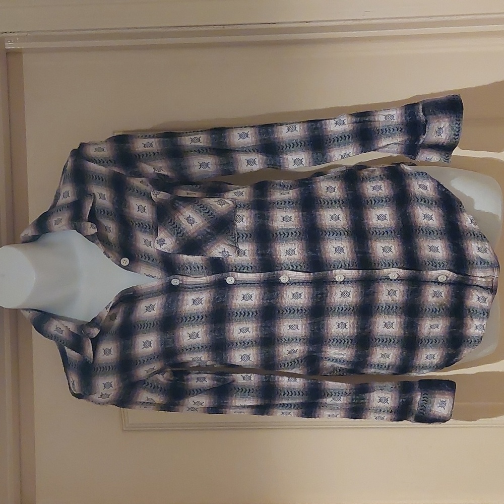 Long Sleeve Flannel Button Down Shirt Size S or XS